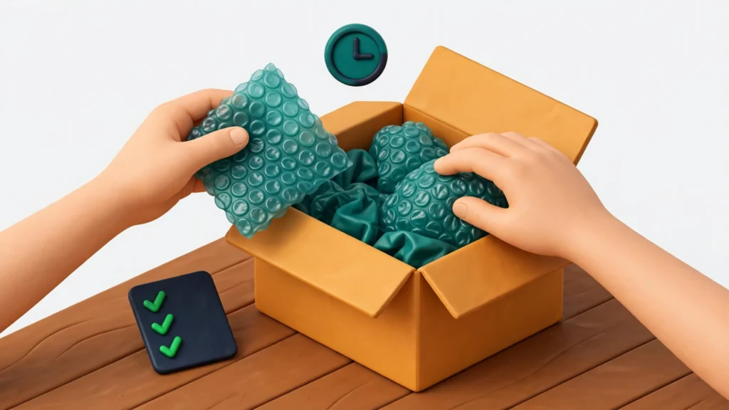 Packing a parcel before choosing a TCS delivery service