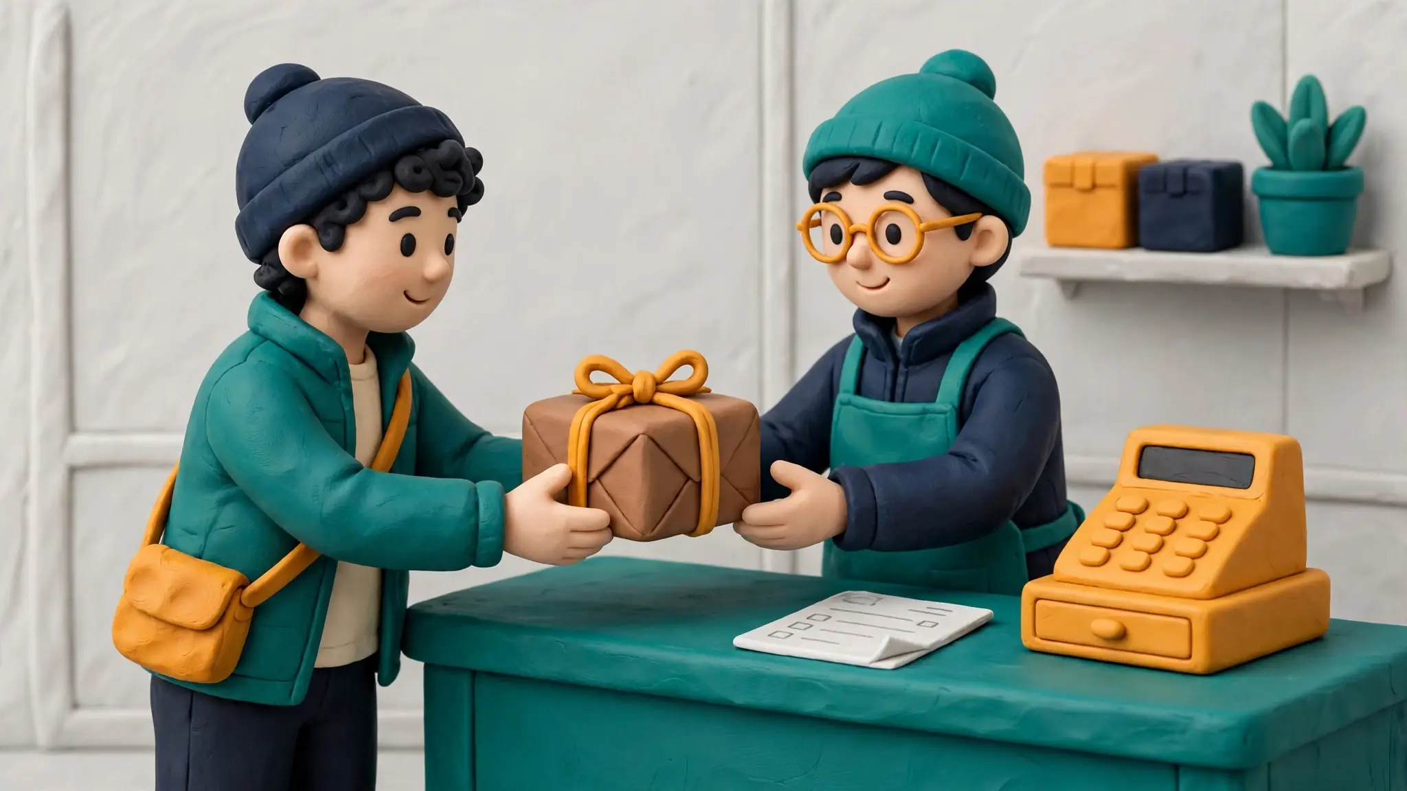 Booking a COD parcel at a TCS Express Centre counter