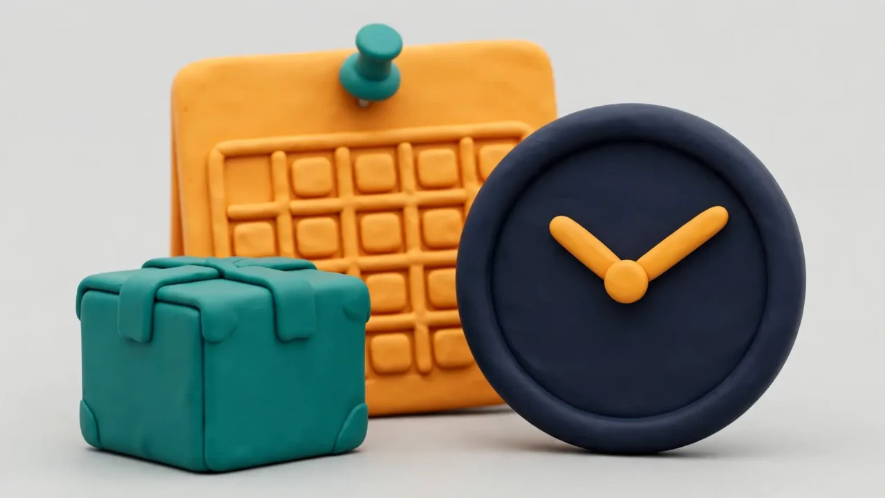 TCS Time Choice Delivery - parcel with clock showing chosen delivery time